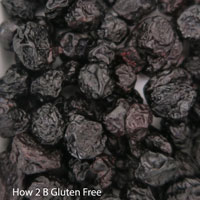 Dried blueberries, delicious in a dark chocolate brownie
